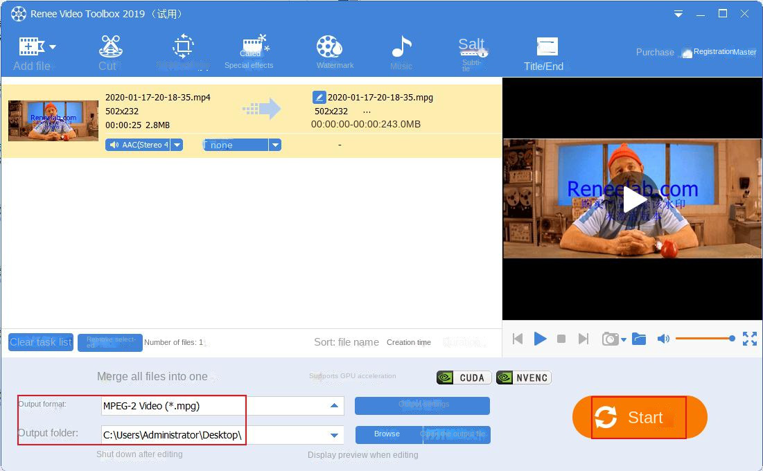 Esportazione di video modificati