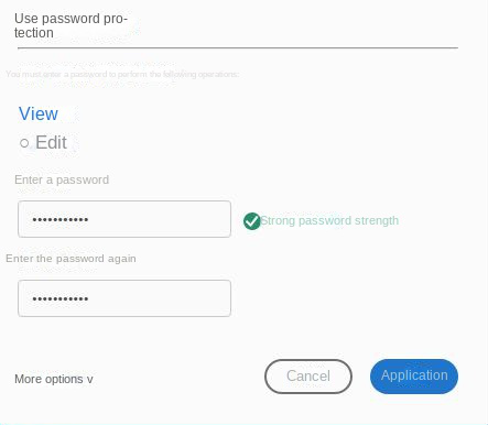 Utilizzare la protezione con password