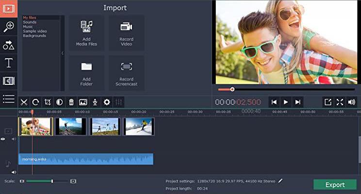 software di editing video movavi