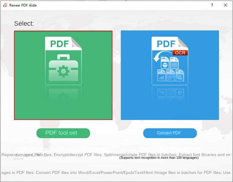 Opzioni del set di strumenti PDF