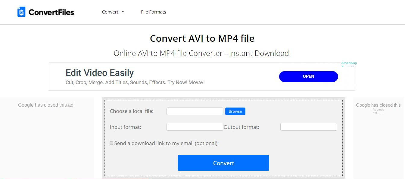 Strumento di conversione di formato online ConvertFiles