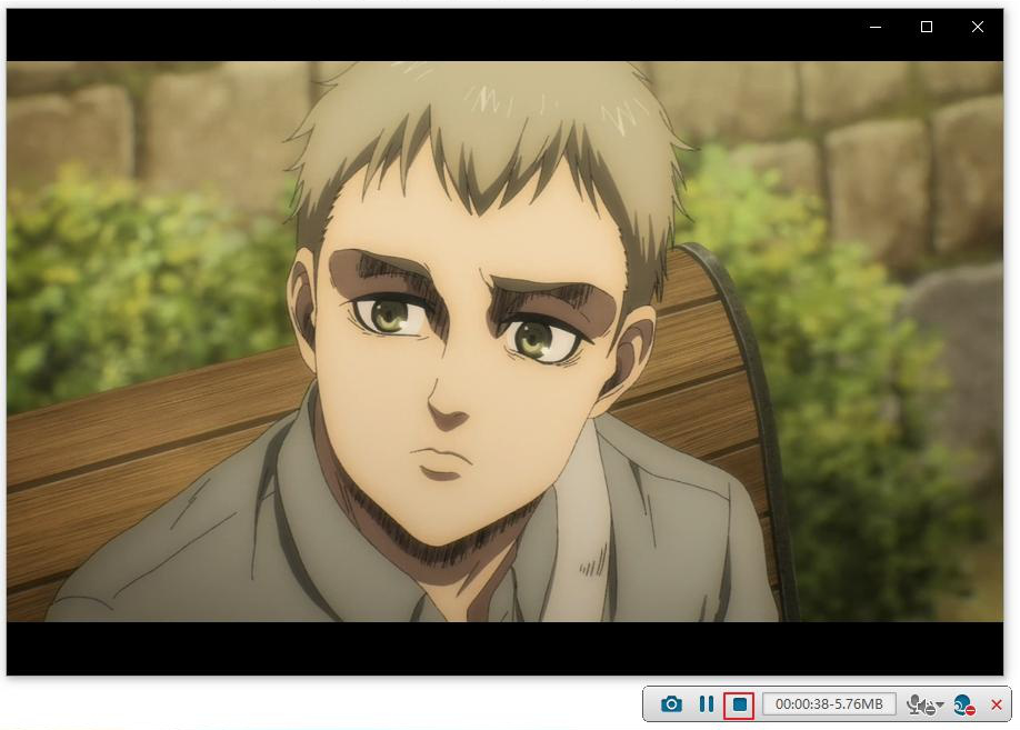 Interrompere la registrazione del contenuto dello schermo