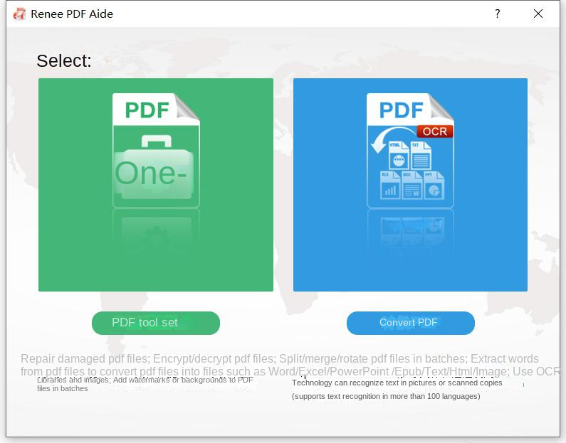 Selezionare Convertire PDF