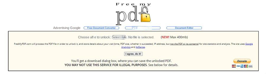 Rimuovere la password dei file PDF online
