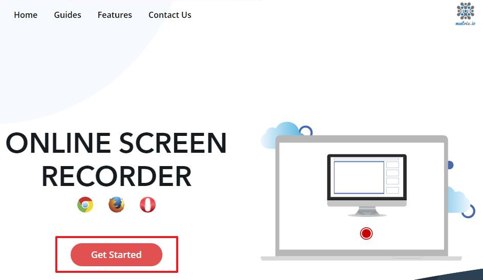 Aprire il sito web di registrazione dello schermo online Screenapp.io