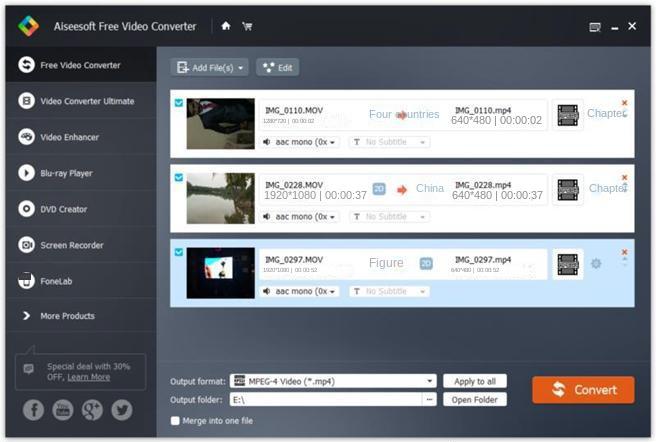 Convertitore video gratuito Aiseesoft