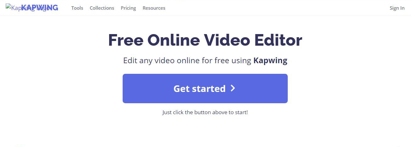 strumento di editing video online kapwing