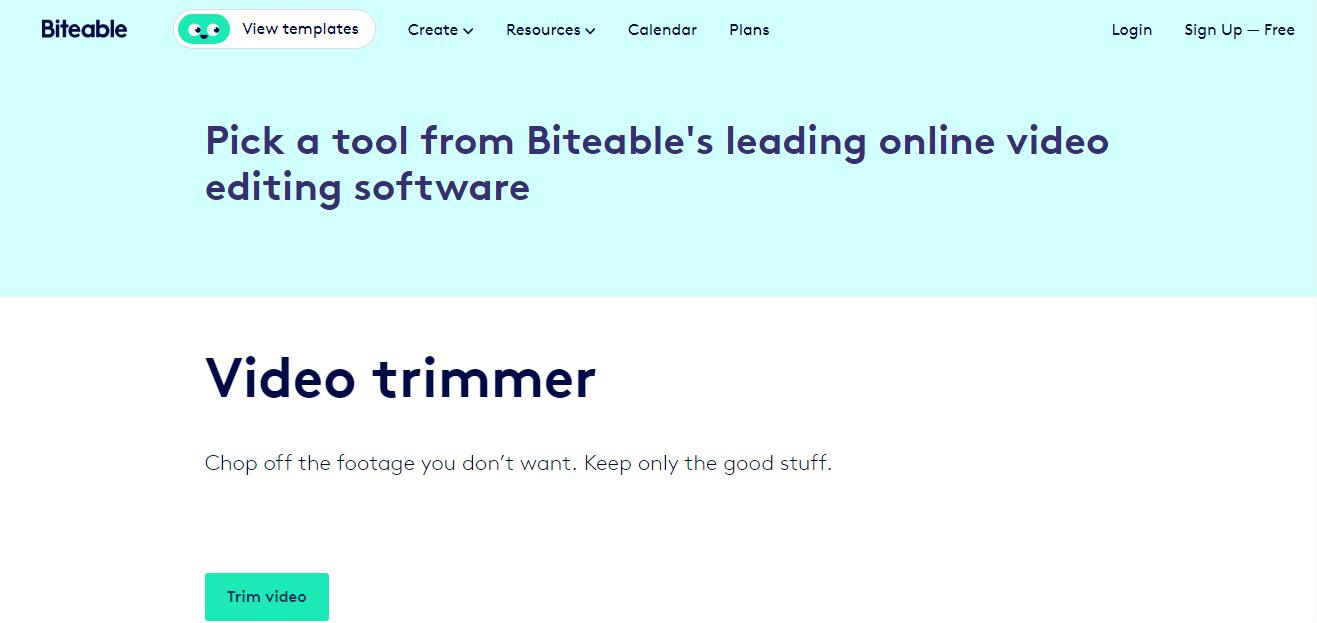 Strumento di editing video online Biteable