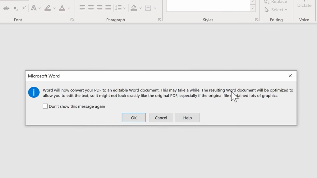 convertire PDF in Word