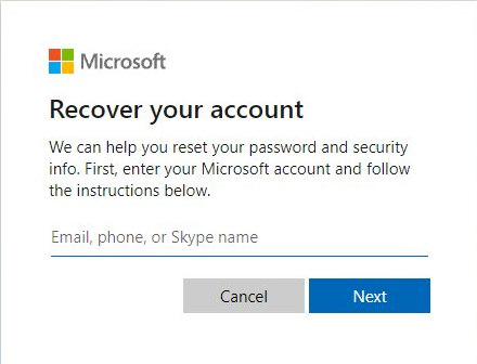 recupera account