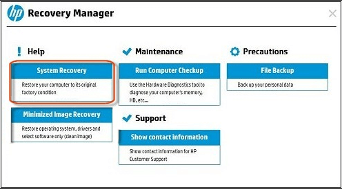 Download USB per reimpostare la password hp