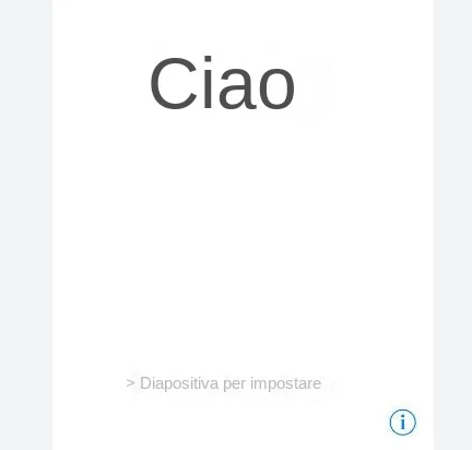 Schermata Ciao dell'iPhone