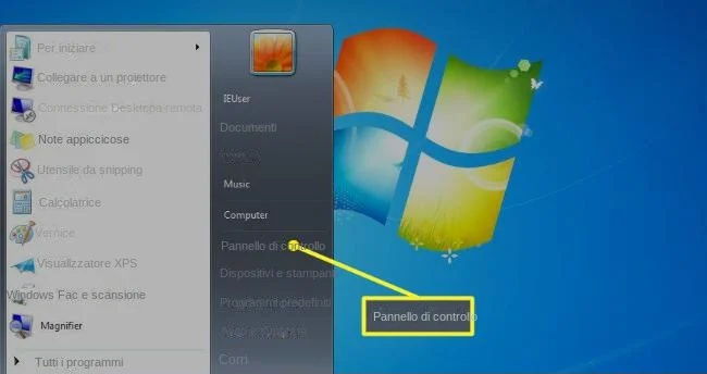 Pannello di controllo di Windows 7