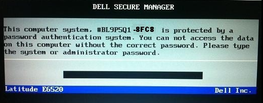 Password del BIOS DELL