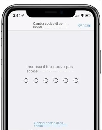 creare un codice di accesso su iPhone