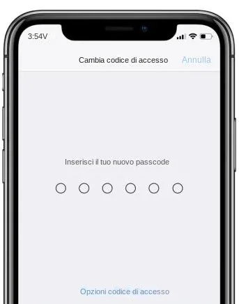 creare un codice di accesso su iPhone