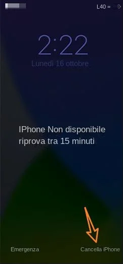 Blocco di sicurezza dell'iPhone