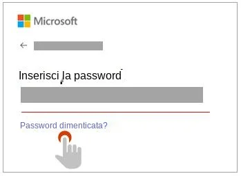 reimpostare la password dell'account Microsoft