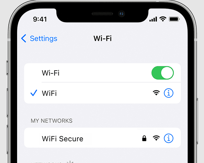 L'iPhone si connette al Wifi