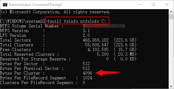 Controllare se l'unità è allineata a 4K