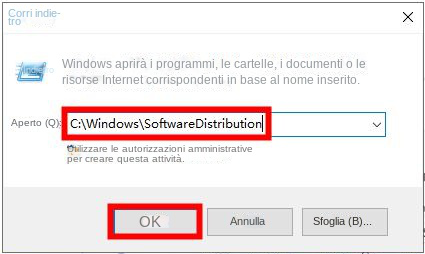 Apri la cartella Distribuzione software