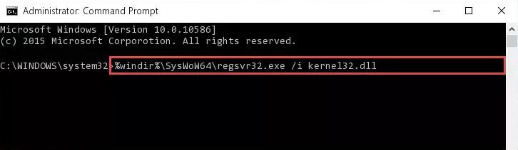 Registrazione del sistema a 64 bit kernel32 dll