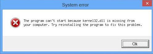 kernel32.dll non è presente sul tuo computer