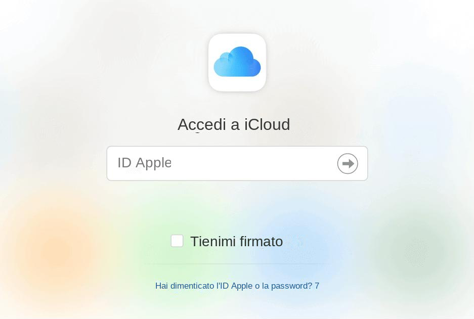 accesso a iCloud