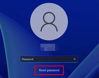 fare clic sul link Reimposta password nella schermata di accesso