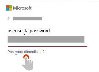 come reimpostare la password dell'account in Microsoft Account online
