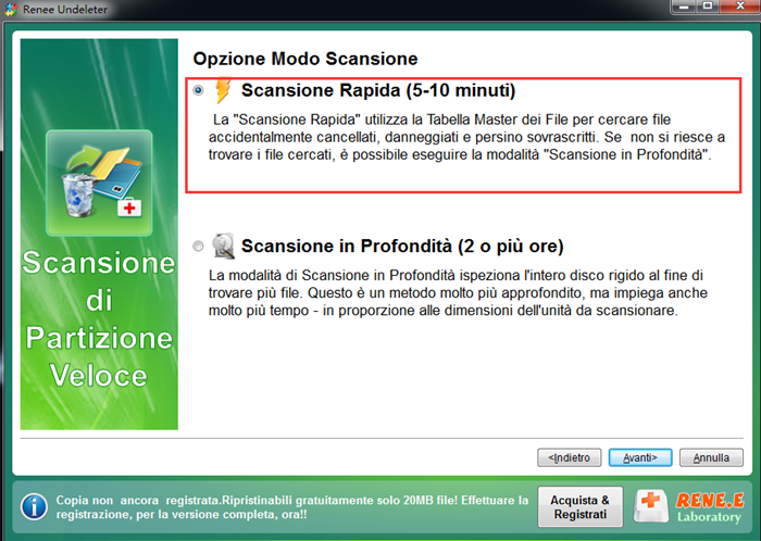 Migliore programma per recuperare file cancellati - Renee Undeleter