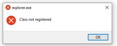 Explorer non ha una classe registrata