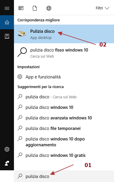 Cerca Pulizia disco