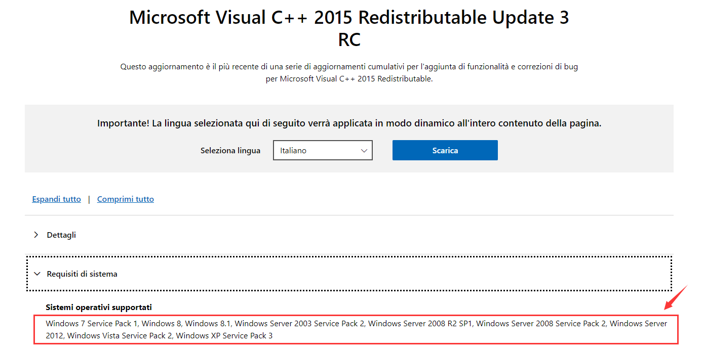 Microsoft Visual C++ 2015 Redistributable Update 3 RC