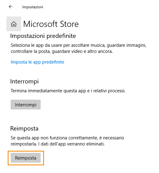 repaire Reset Microsoft Store