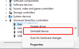 disinstallare il driver