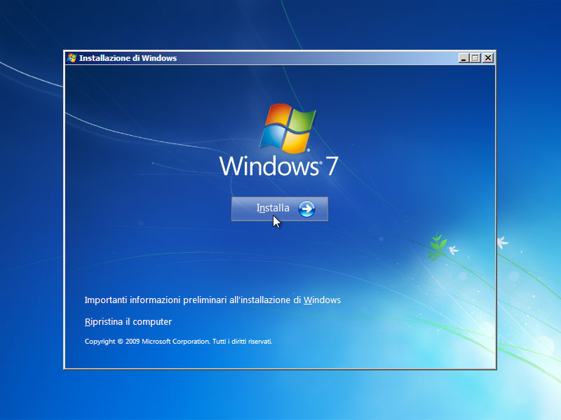Eseguire una riparazione all'avvio in Windows 7