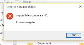 l'accesso è negato : la partizione non è accessibile