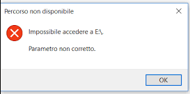 Il parametro non è corretto