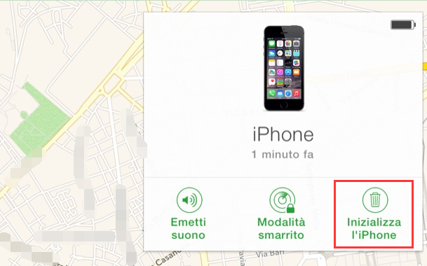 Inizializza l'iPhone, Trova il mio iPhone