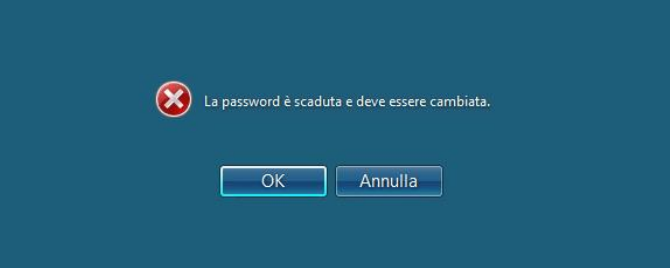 Windows La tua password è scaduta