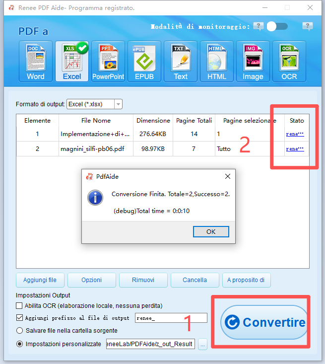 converti pdf in excel excel