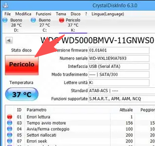 Salute CrystalDiskInfo in declino