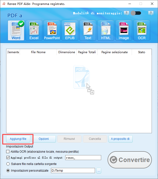 add pdf files to renee pdf aide