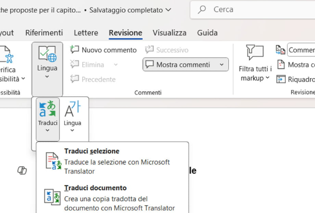 tradurre PDF in word