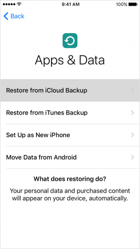 come ripristinare dal backup di iCloud