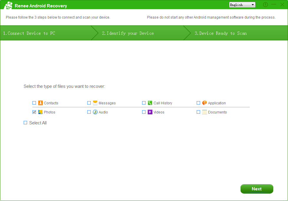 selezionare i tipi di file