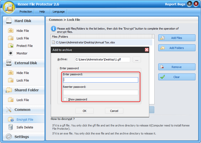 impostare la password per il file Excel crittografato