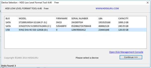 come formattare la scheda sd con lo strumento di formattazione a basso livello LLF dell'HDD