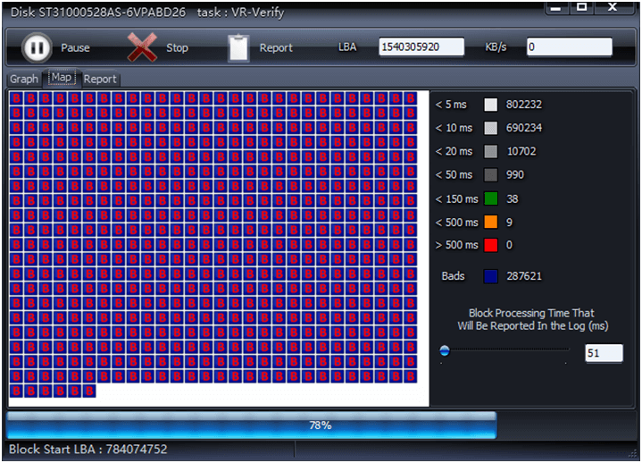 Settore danneggiato trovato nella scansione dell'HDD